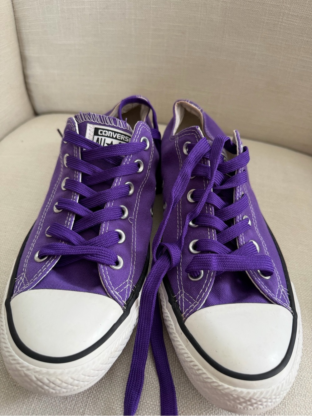 Converse Purple Low Top Canvas Sneakers